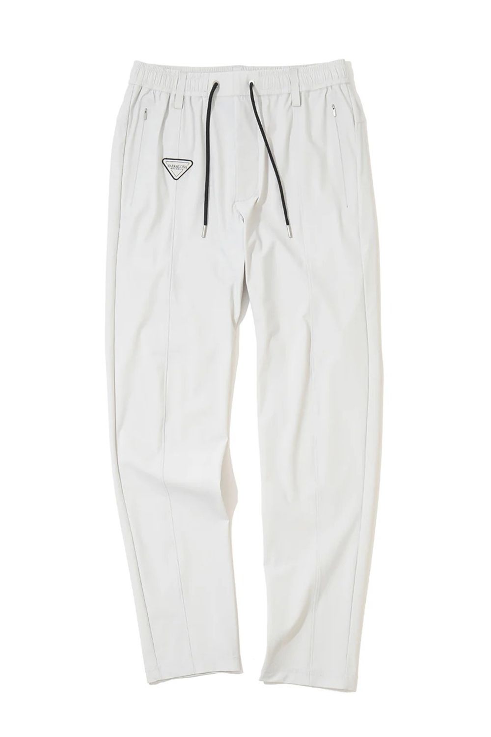 【26SS】【CODE COLLECTION】 THPT / ストレッチナイロンタフタ ジャカードテープ テーパードパンツ (ライトグレー)