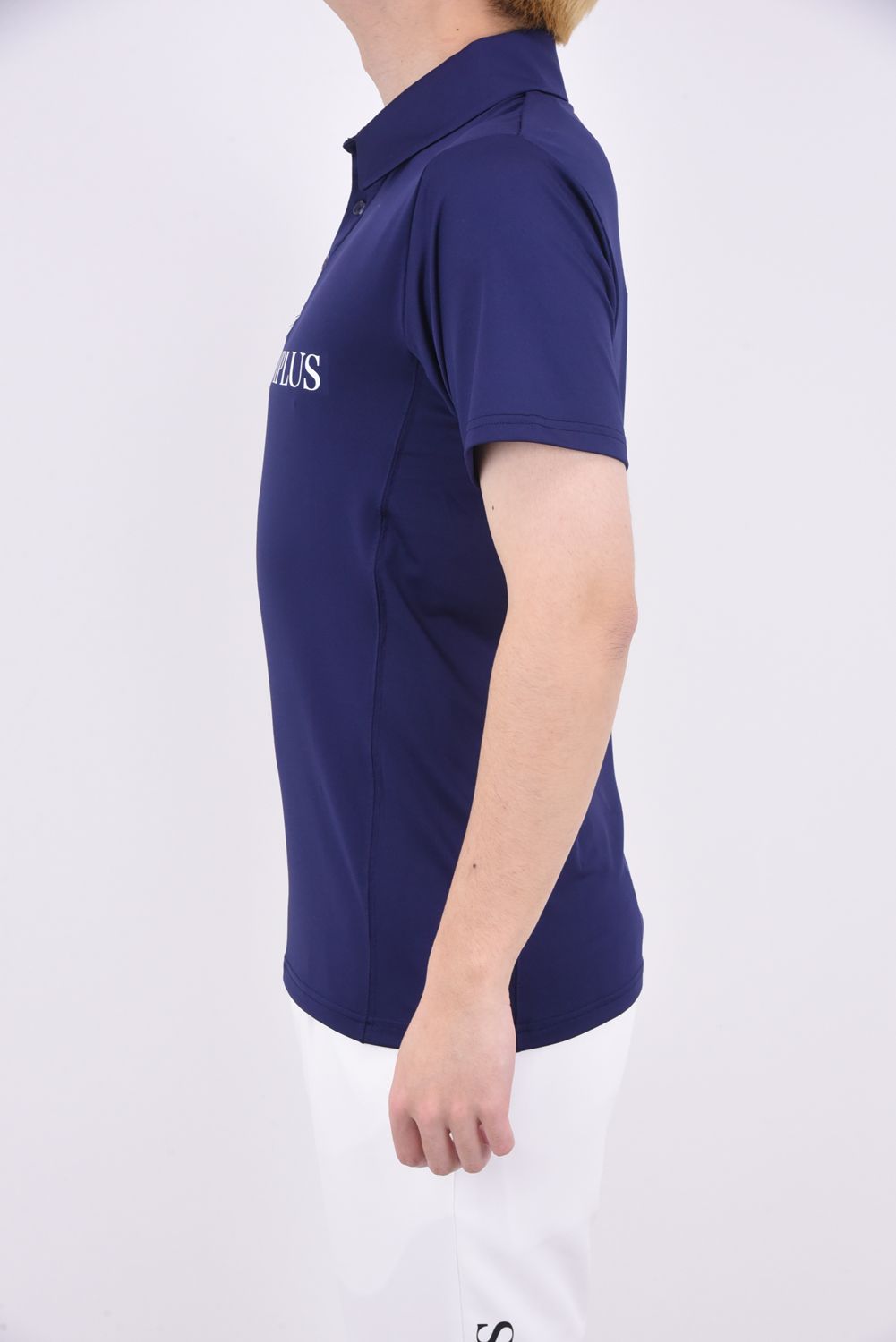 BASIC LOGO POLO SHIRTS / フロントロゴ 半袖ポロシャツ (ネイビー)