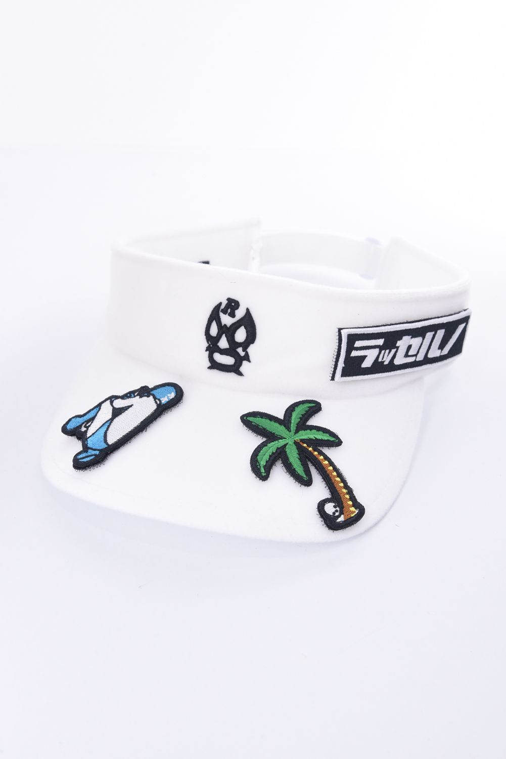 VELCRO VISOR / ブランドロゴ 刺繍 サンバイザー (ホワイト)