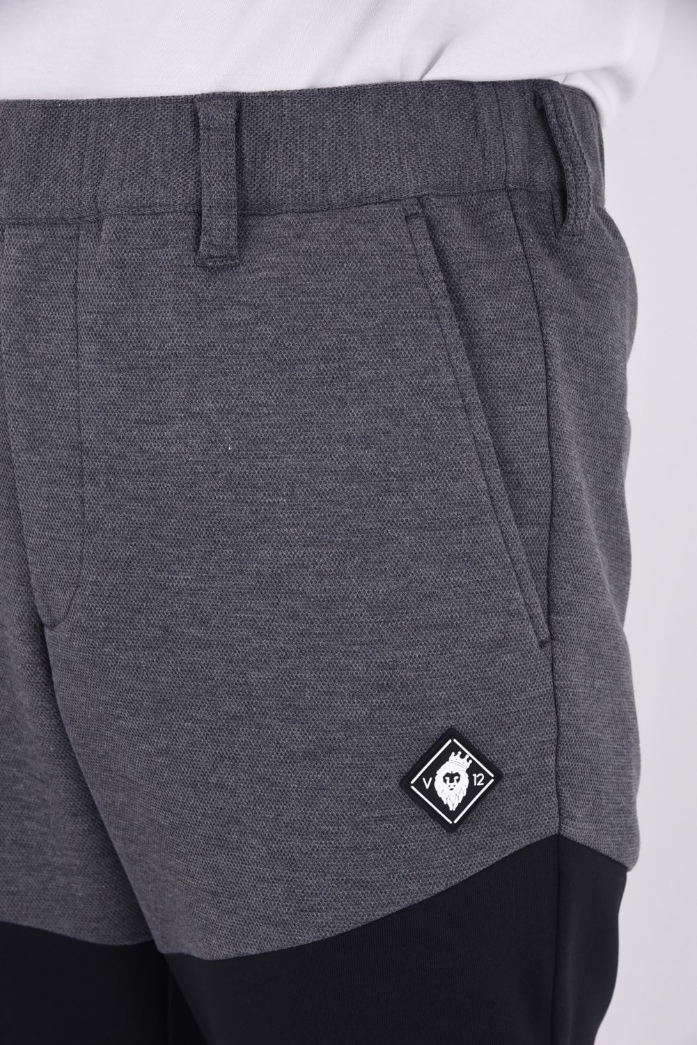 【25AW】 SW HC PANTS / ツートーン 異素材切り替え ロングパンツ (ブラック)