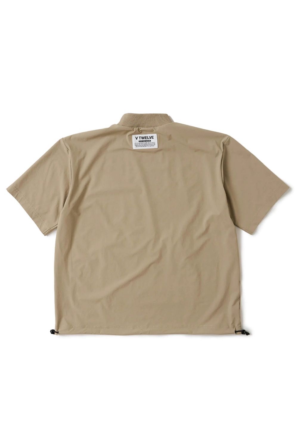 【26SS】【レディース】 OZ MOCK / ストレッチナイロン カンガルーポケット モックネックTシャツ (ベージュ)