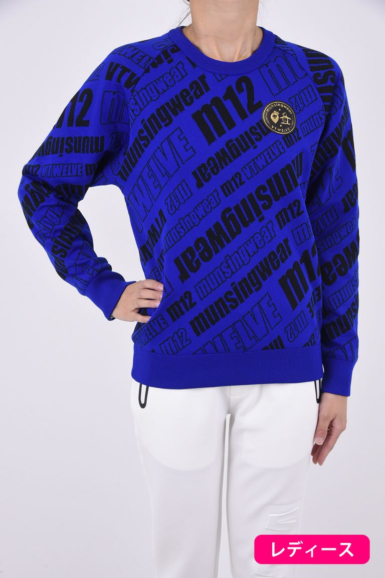 V12 - 【レディース】【V12 / MUNSINGWEAR】 M12 KNIT / 総柄ロゴ 