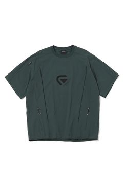 【26SS】【CODE COLLECTION】 PTMT / ストレッチナイロン クルーネックプルオーバー (グリーン)
