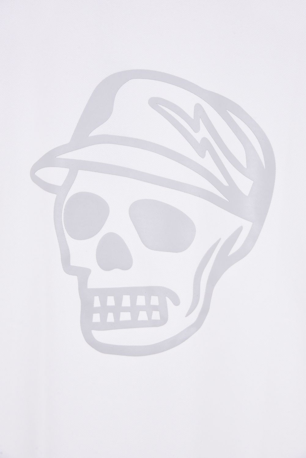 【26SS】 DVG TECH-SKULL CADDIE POLO / スカルロゴ ポロシャツ (ホワイト)