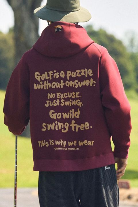 【26AW】 【ユニセックス対応】 COTTON STRETCH HOODIE / ダンボール素材 バックプリント パーカー (レッド)