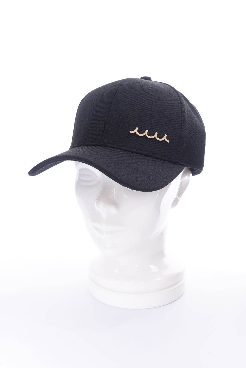 WAVE PLATE CAP / ロゴ プレート キャップ (ブラック)