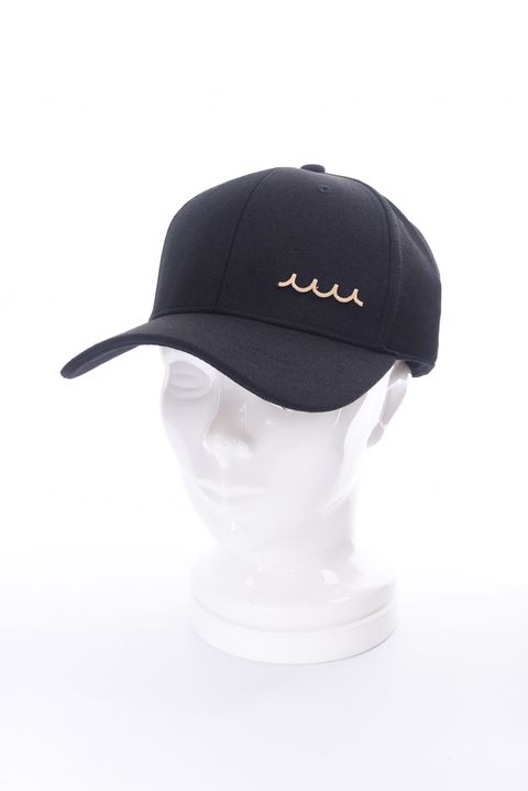 WAVE PLATE CAP / ロゴ プレート キャップ (ブラック)