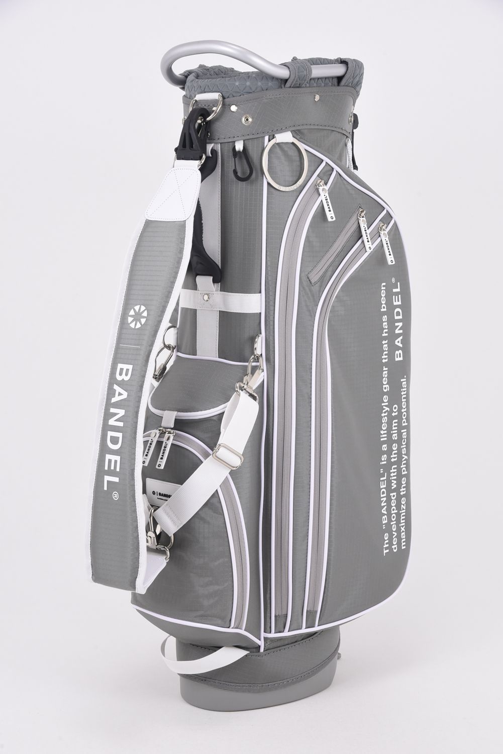 BANDEL GOLF - 【銀行振込・代金引換不可】【返品・交換不可】 RIPSTOP STAND CADDYBAG / リップストップ スタンド キャディバッグ (グレー/ホワイト) | GOSSIP GOLF