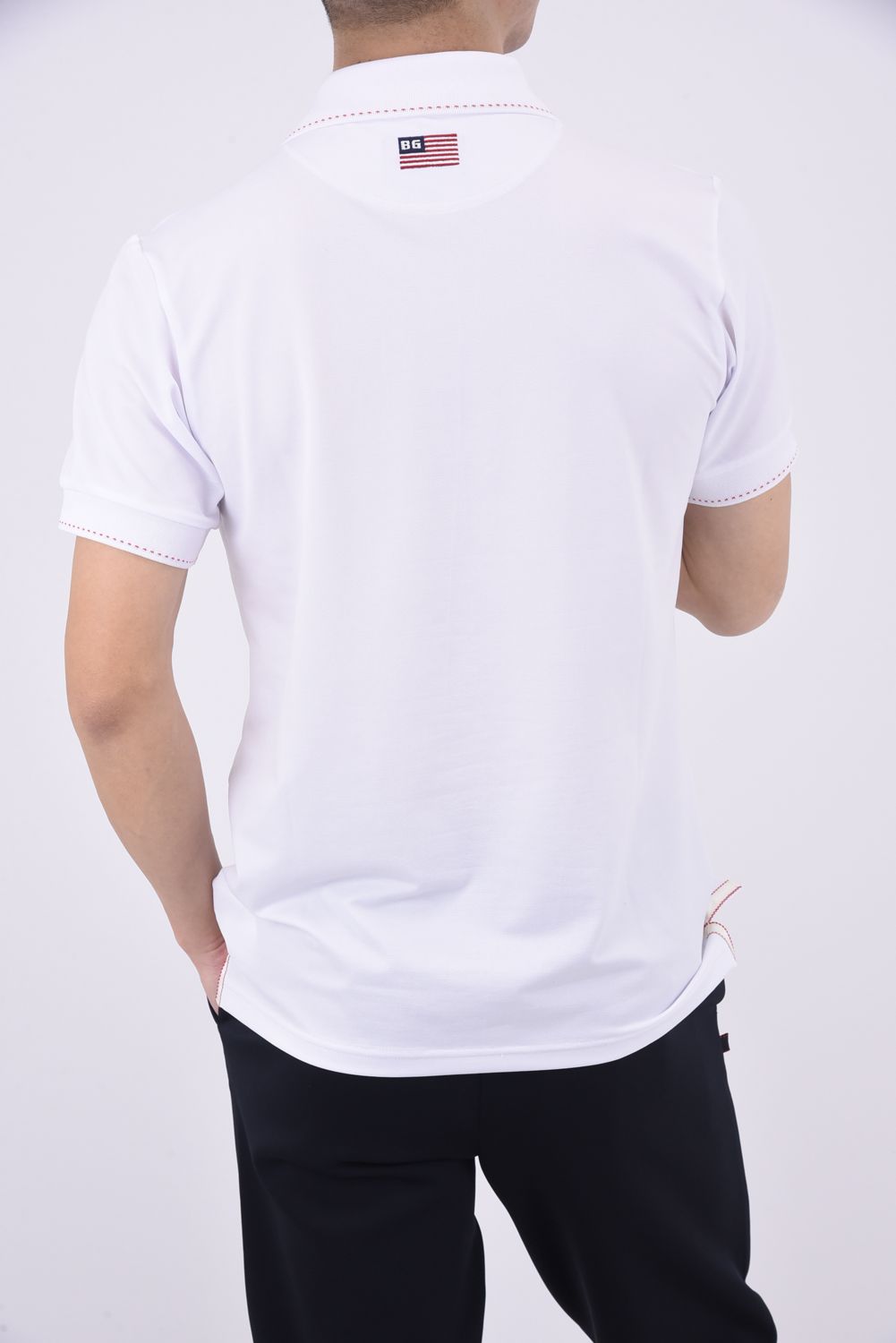 MENS BASIC POLO / ロゴ ベーシックポロシャツ (ホワイト)