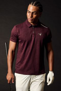 【26SS】 JACQUARD POLO  / ジャガード ポロシャツ (バーガンディ) (4月入荷予定)