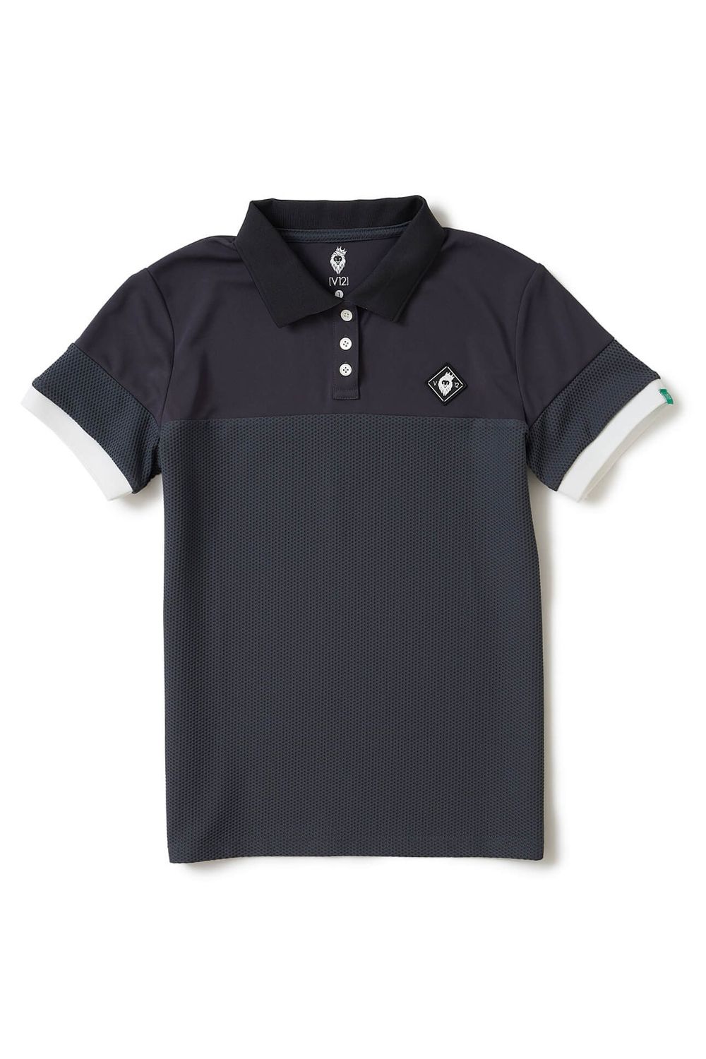 【26SS】【レディース】 AIRY AWA POLO / ワッフル生地 異素材切り替え ポロシャツ (グレー)
