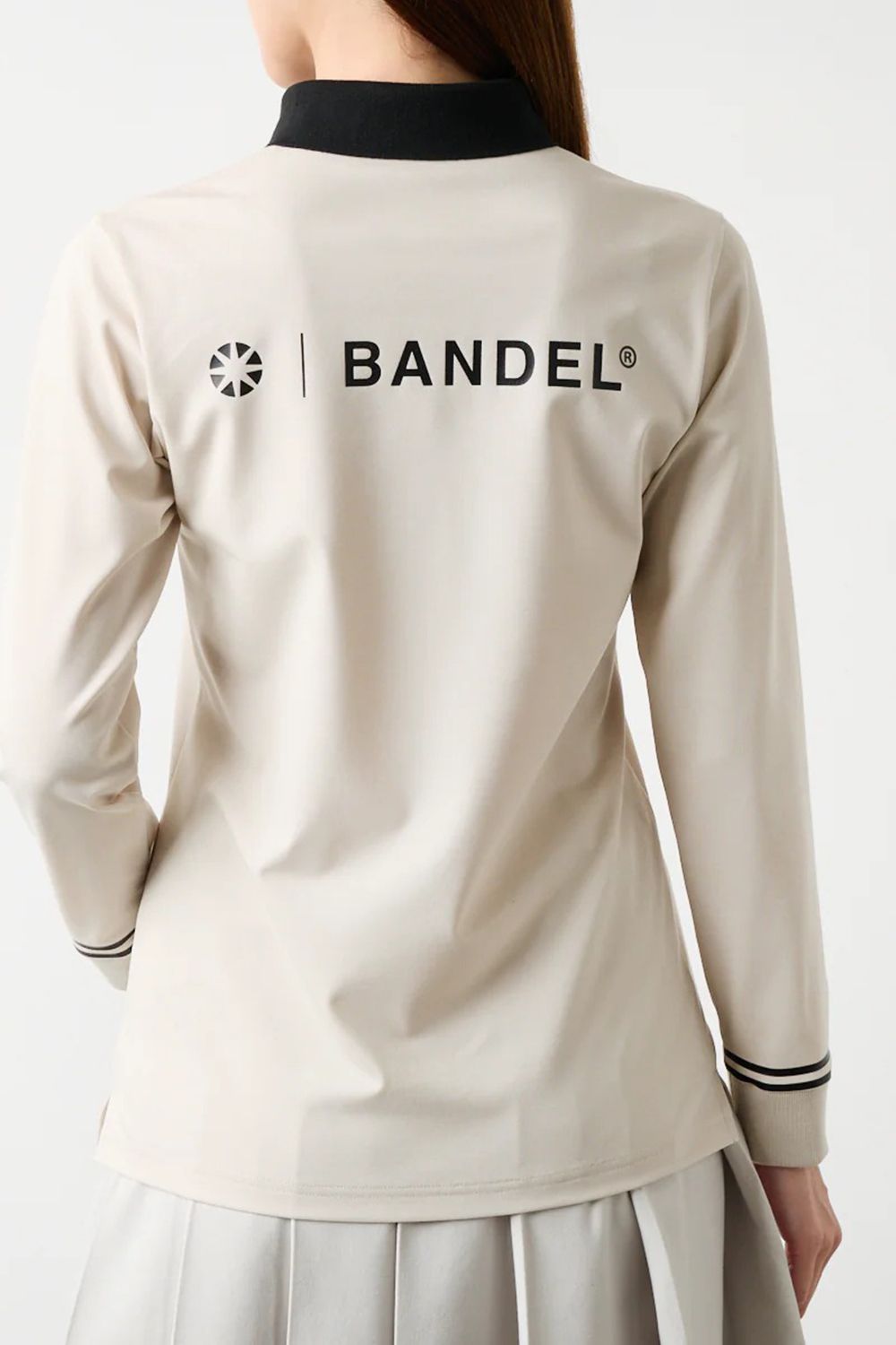 【25AW】【レディース】 BICOLOR POLO / バイカラー長袖ポロ (ベージュ)