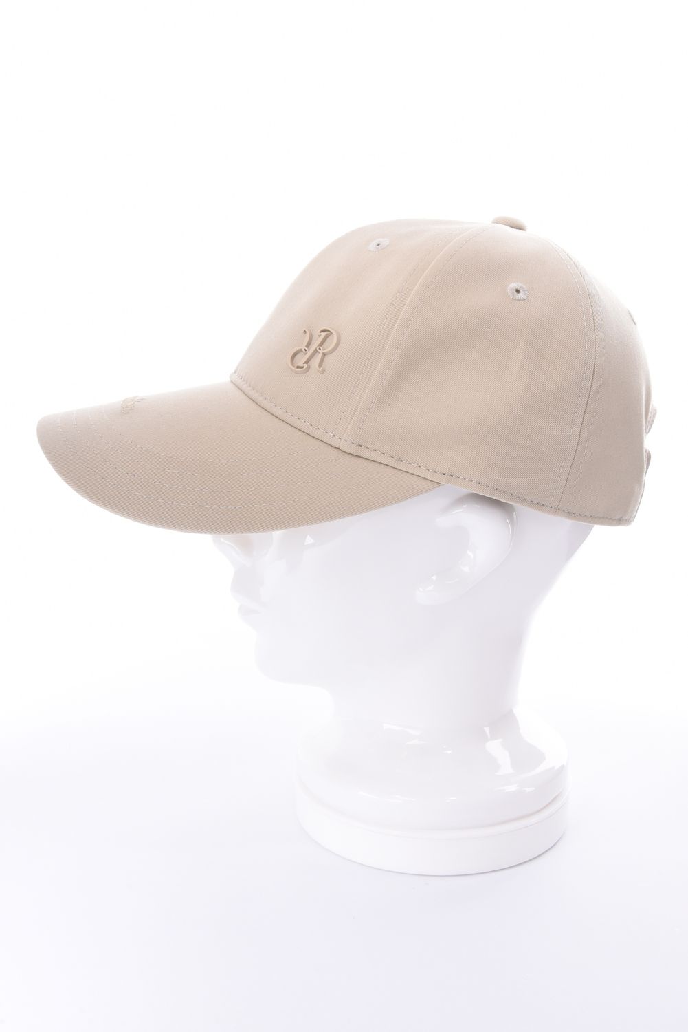 【26SS】 WIDE BRIM CAP / ブランドロゴ刺繍 本革ベルト つば広キャップ (ベージュ)*