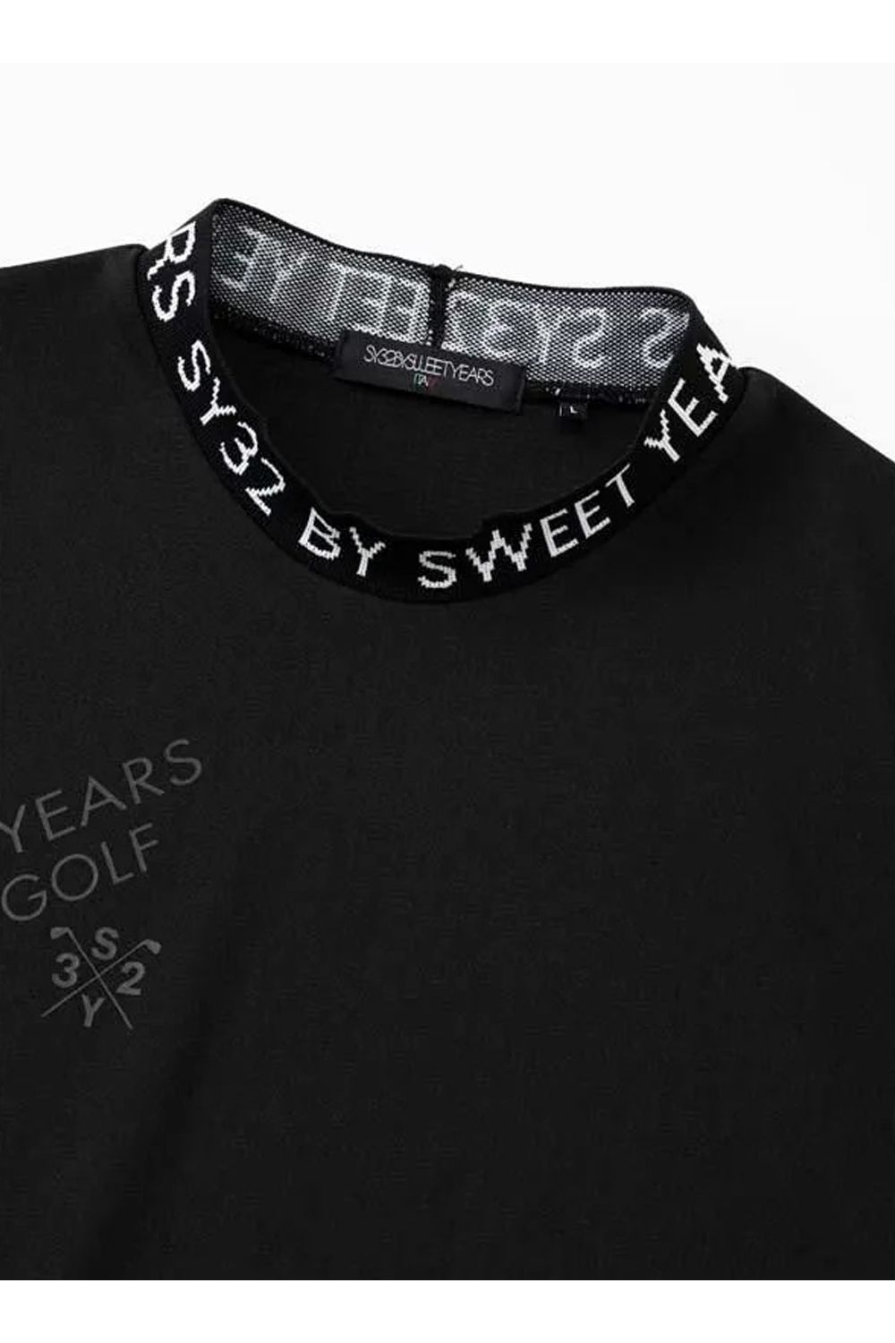 【26SS】 WAVE JQ KNIT MOCK / バックプリント モックネックTシャツ (ブラック)