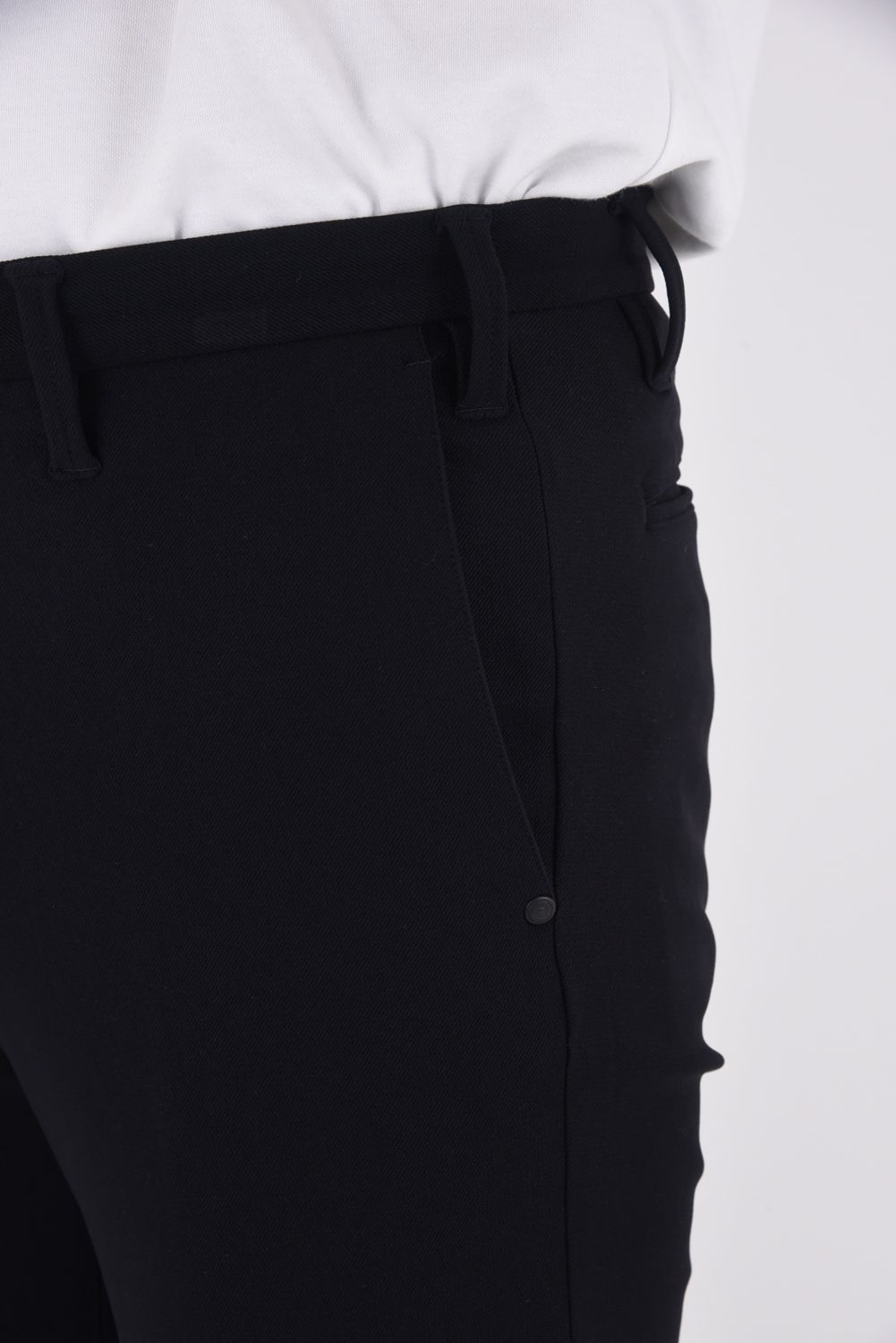MENS BASIC PANTS BBG241 / ベーシック スリムパンツ (ブラック)