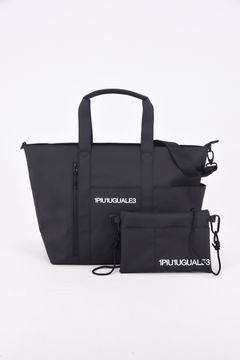 TOTE BAG LARGE / トートバッグ ラージ  サコッシュバッグインバッグ付き (ブラック)