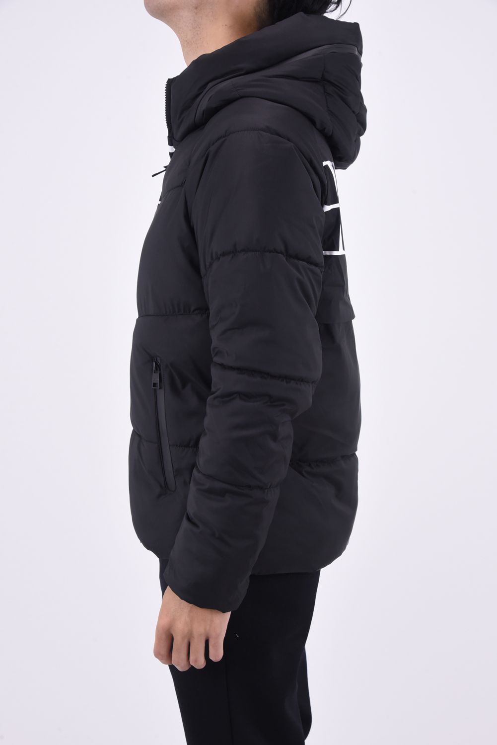 CENTER LOGO  HOODY / バックロゴ パデッドジャケット (ブラック)
