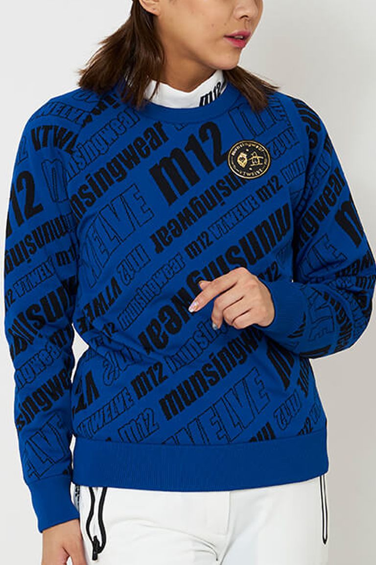 V12 - 【レディース】【V12 / MUNSINGWEAR】 M12 KNIT / 総柄ロゴ 