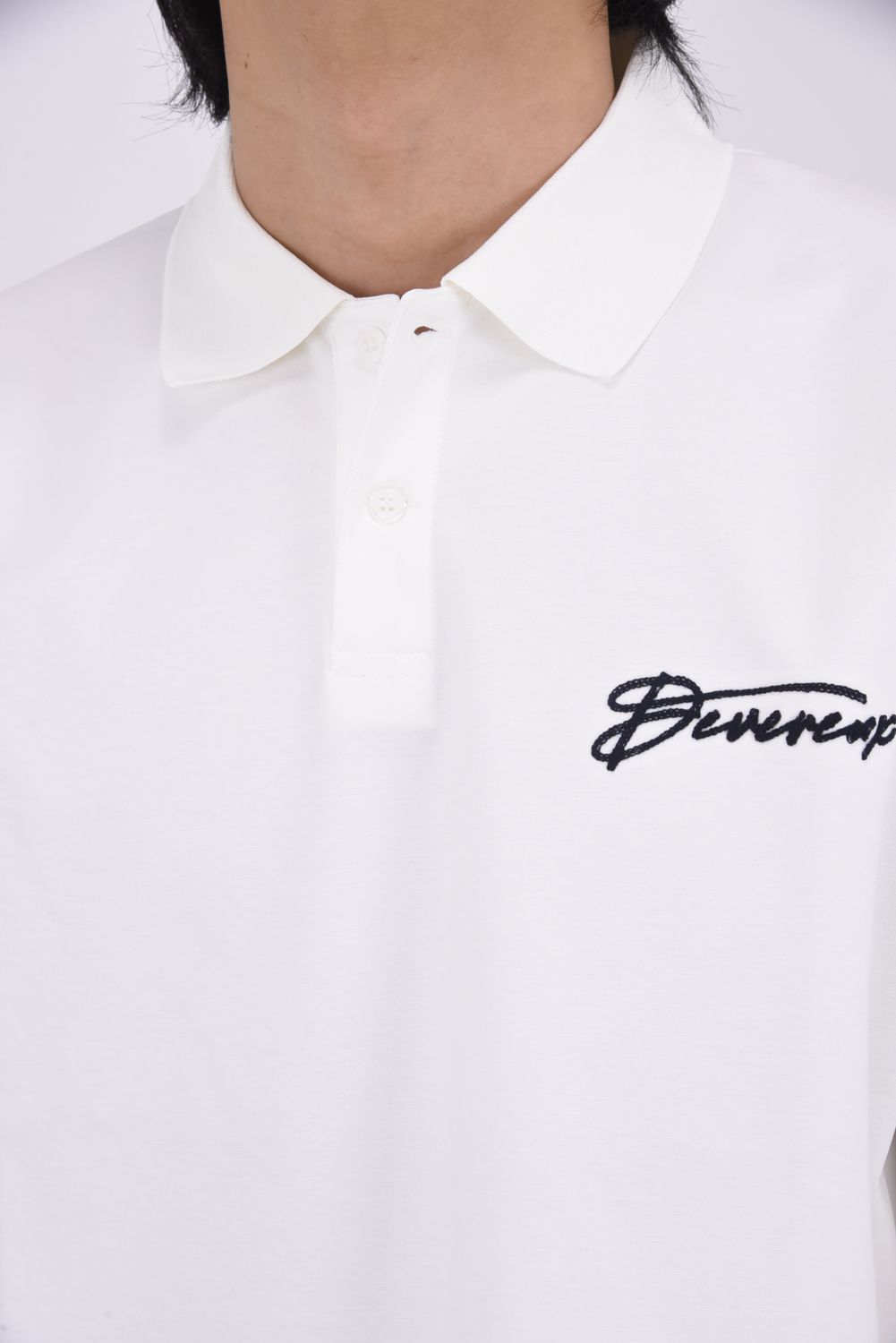 【26SS】 DVG OVER FIT POLO / バックプリント オーバーサイズ ポロシャツ (ホワイト)