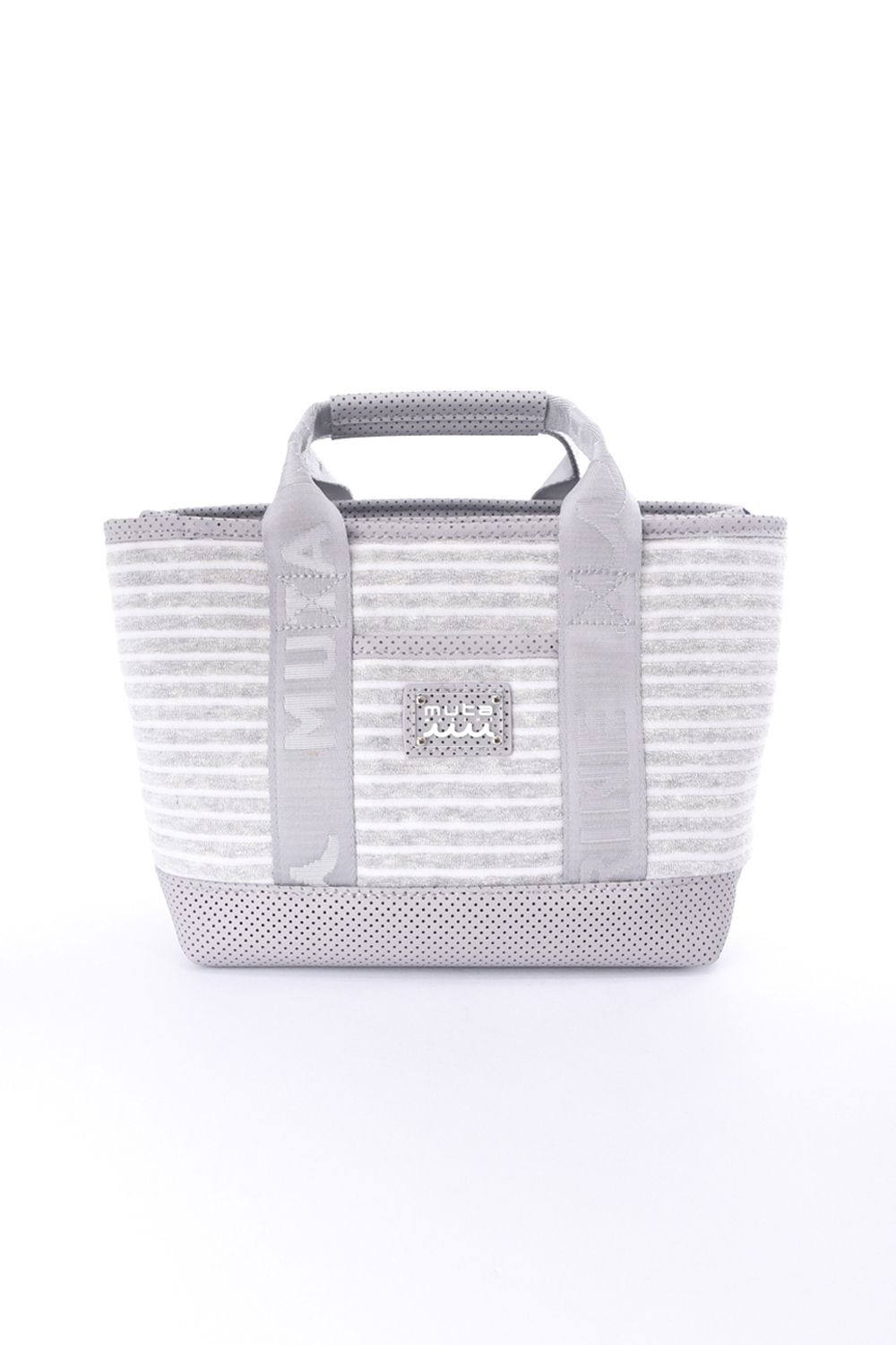 【26SS】 BORDER PILE PARTITION TOTE BAG / ボーダーパイル生地 パーテーショントートバッグ (グレー)
