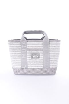 【26SS】 BORDER PILE PARTITION TOTE BAG / ボーダーパイル生地 パーテーショントートバッグ (グレー)