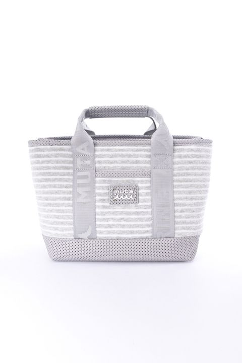【26SS】 BORDER PILE PARTITION TOTE BAG / ボーダーパイル生地 パーテーショントートバッグ (グレー)