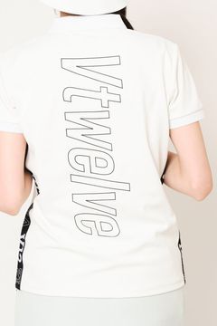 【レディース】 BACK O/L POLO / アウトラインロゴ ポロシャツ (ホワイト)