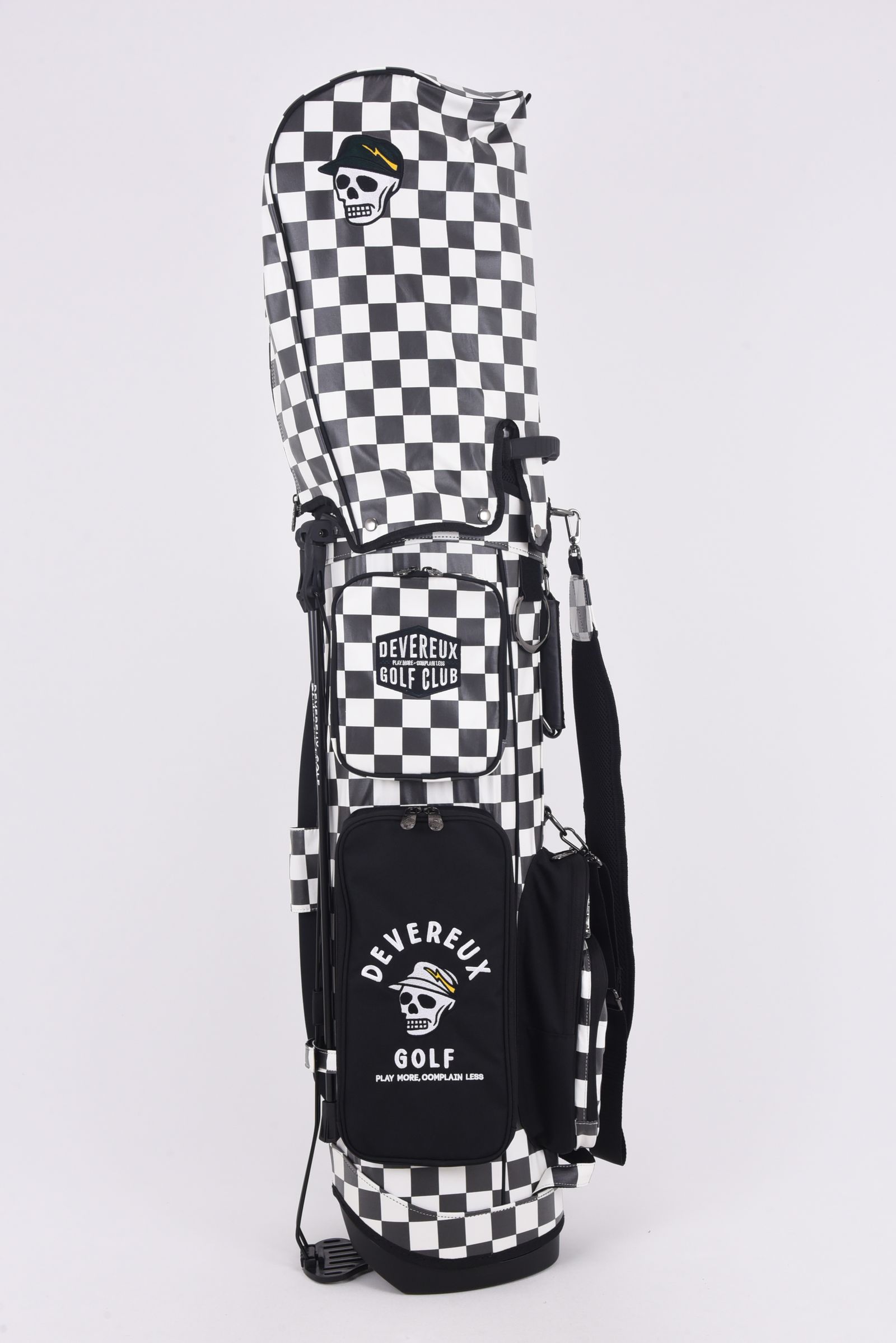 【銀行振込・代金引換不可】【返品・交換不可】 ALL CHECKER CADDIE BAG / 総チェック柄 スタンドタイプ キャディバッグ (ホワイト)