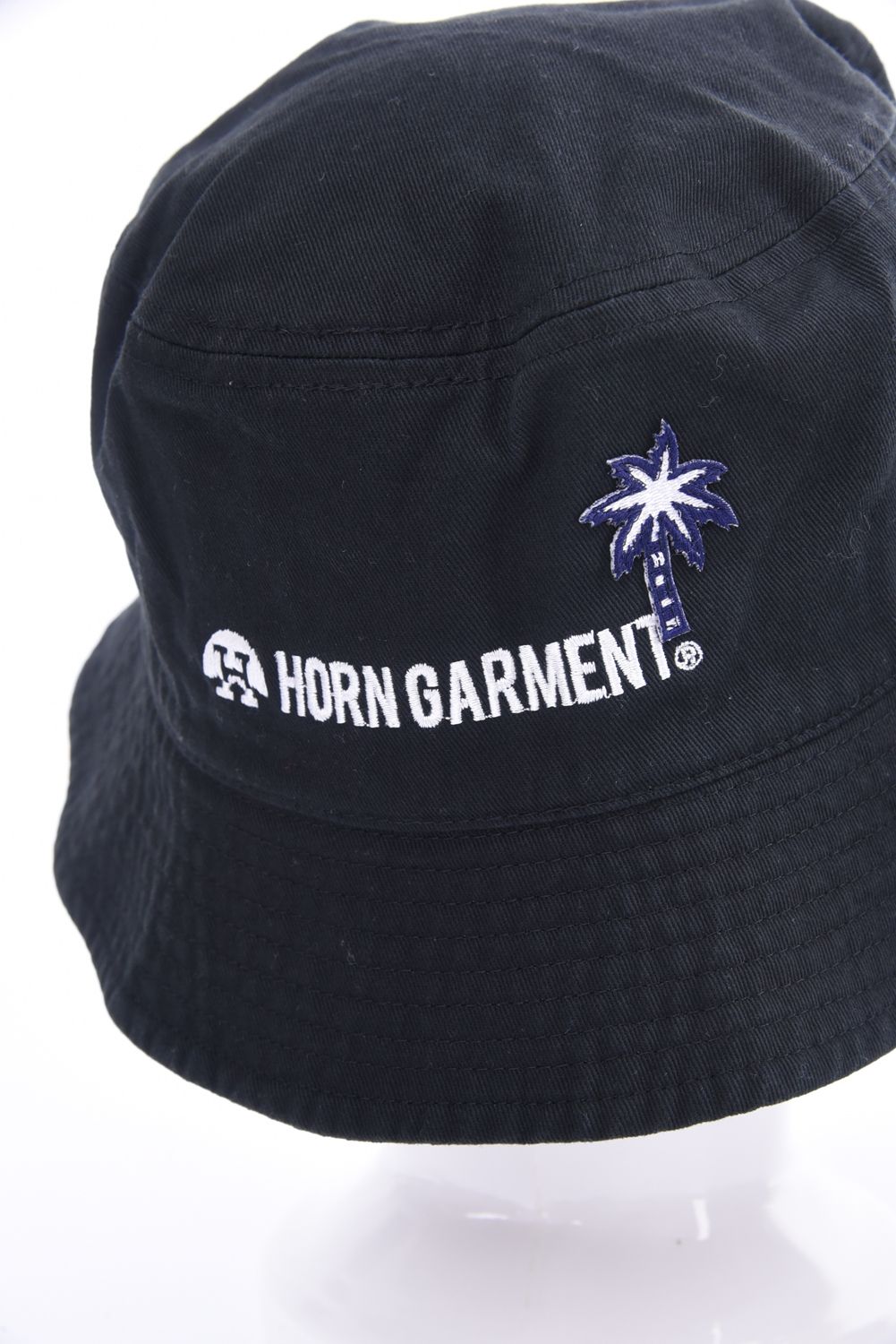 【25SS】 WAVE'N SUN BUCKET HAT / パイル風ロゴ刺繍 バケットハット (ブラック)