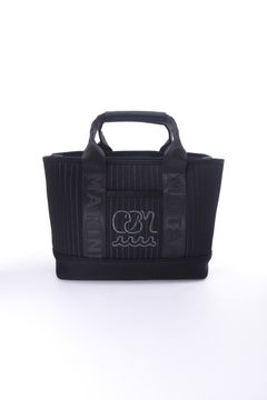 【26SS】 STRIPE KNIT PARTITION TOTE BAG / ストライプニット パーテーショントートバッグ (ブラック)