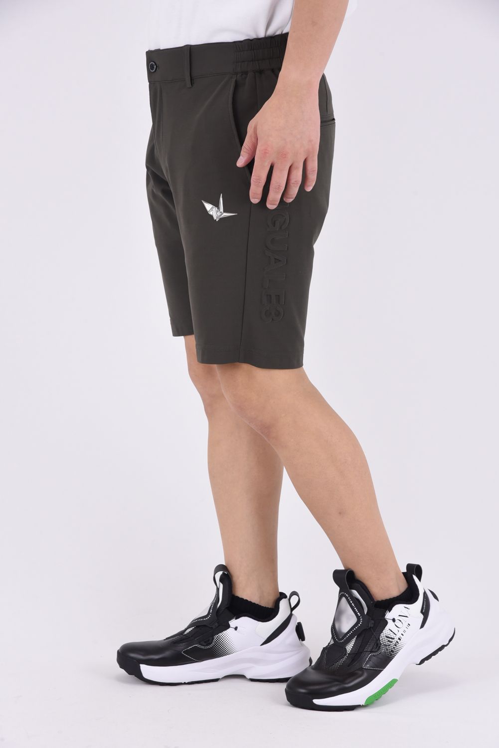 【25SS】 113 GOLF EMBOSS SHORTS / ブランドロゴ エンボス ショートパンツ (カーキ)