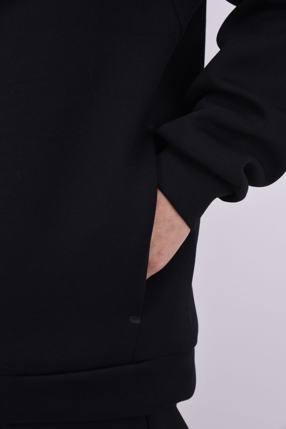 【26AW】 CARDBOARD MATERIAL HOODIE / ダンボールニット サイドジップ プルオーバーフーディー (ブラック)