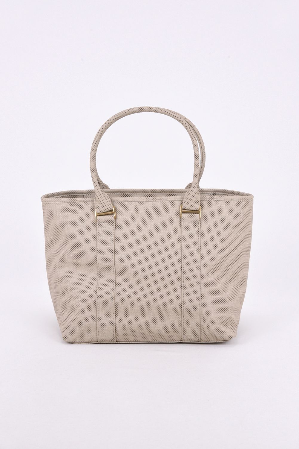 【26AW】 PUNCHING TOTE BAG / パンチングエシカルレザー BIGトートバッグ (ニュートラルベージュ)
