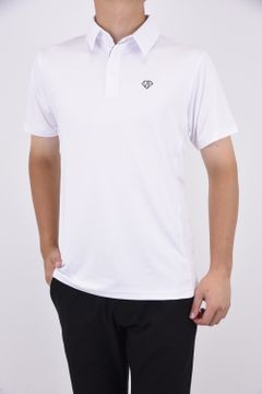 BACK BIG LOGO HIGH NECK POLO-SHIRTS / ビックロゴ ポロシャツ ホワイト