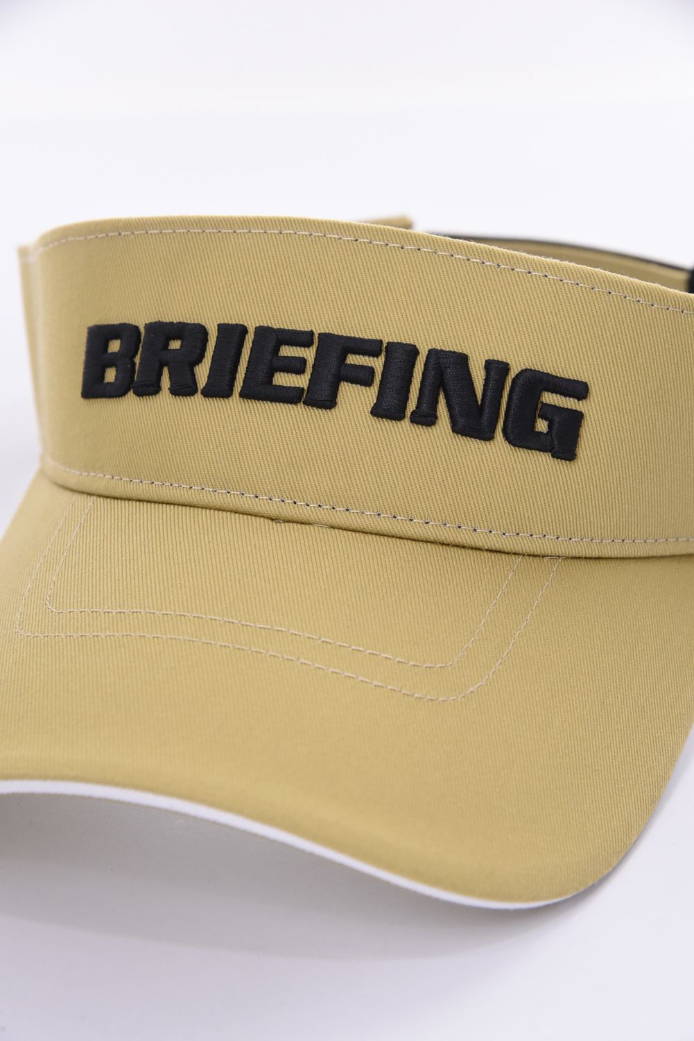 MENS BASIC VISOR / ブランドロゴ刺繍 ベーシック サンバイザー (ベージュ)