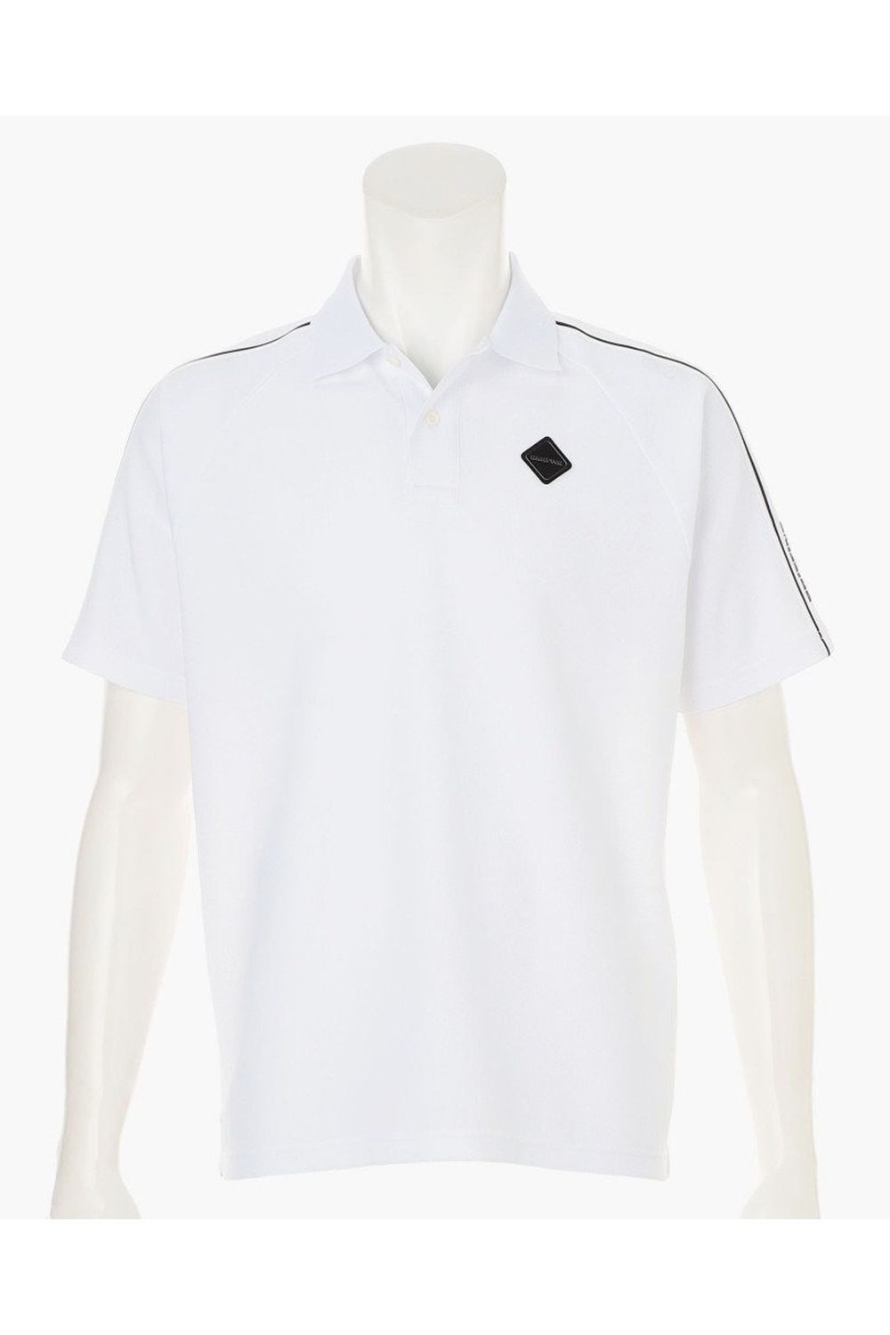 【26SS】 MEN'S LINE POLO RF / カノコ生地 ラインロゴテープ リラックスフィット ポロシャツ (ホワイト)