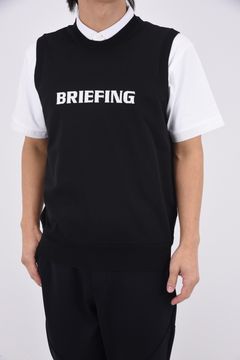 【26SS】 MEN'S WR CREWNECK KNIT VEST / 超撥水糸 ブランドロゴジャカード ニットベスト (ブラック)