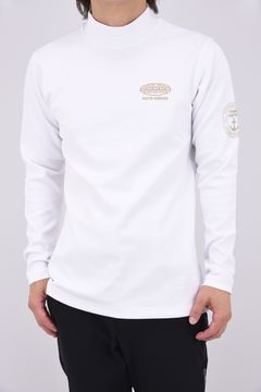 【26AW】 THERMOSOLAR MOCK NECK / ダンボールニット 発熱効果素材 長袖モックネックTシャツ (ホワイト)
