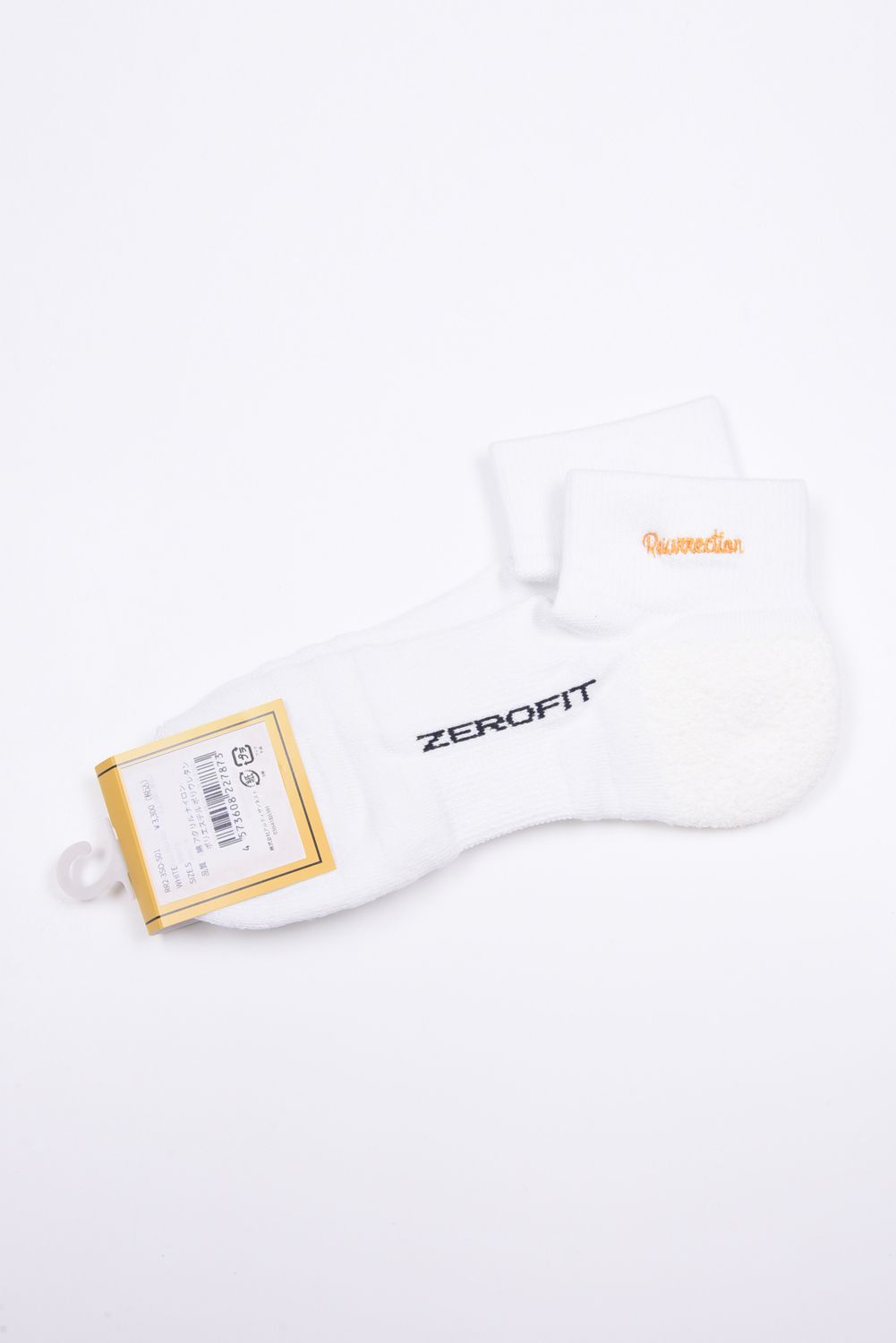 【ZEROFITコラボ】 【レディース】 BASIC LOGO SHORT SOCKS / ベーシックロゴ ショートソックス （ホワイト）
