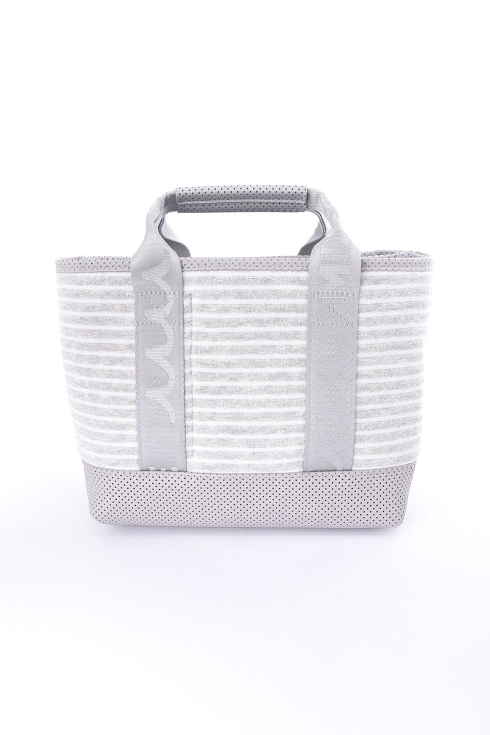 【26SS】 BORDER PILE PARTITION TOTE BAG / ボーダーパイル生地 パーテーショントートバッグ (グレー)