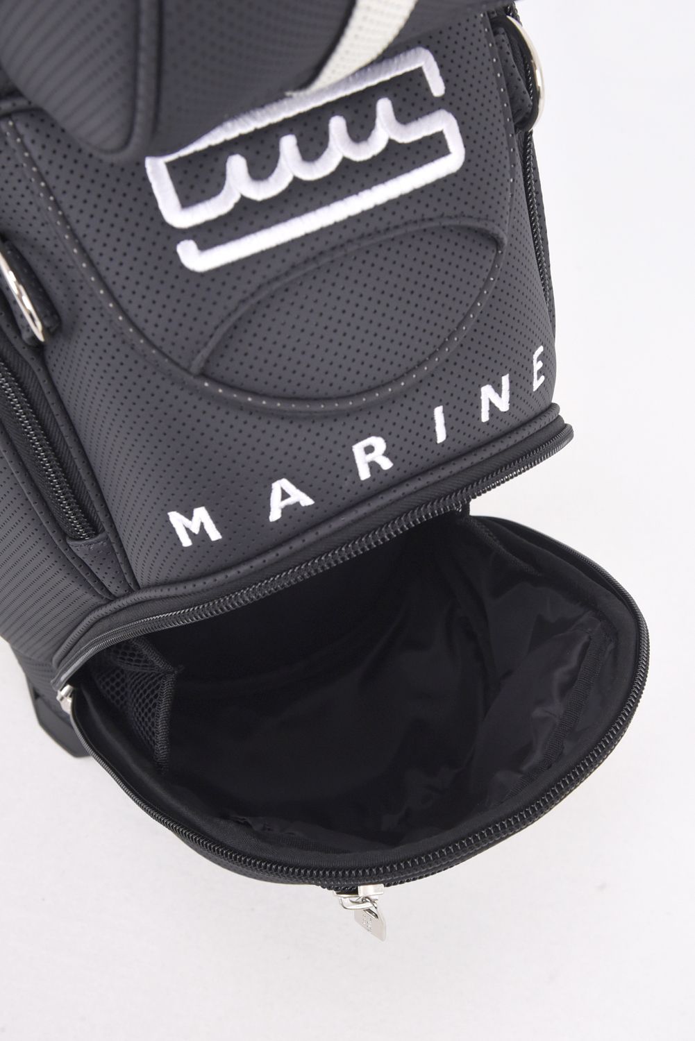 【26SS】【銀行振込・代金引換不可】【返品・交換不可】 CADDY BAG & HEAD COVER / パンチングエシカルレザー カートタイプ キャディバッグ&ヘッドカバーセット (ブラック)