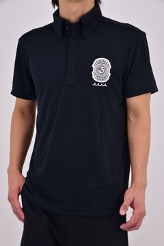 【26SS】 POLO SHIRT / POPEYE™︎コラボレーション エンブレムワッペン ポロシャツ (ブラック)