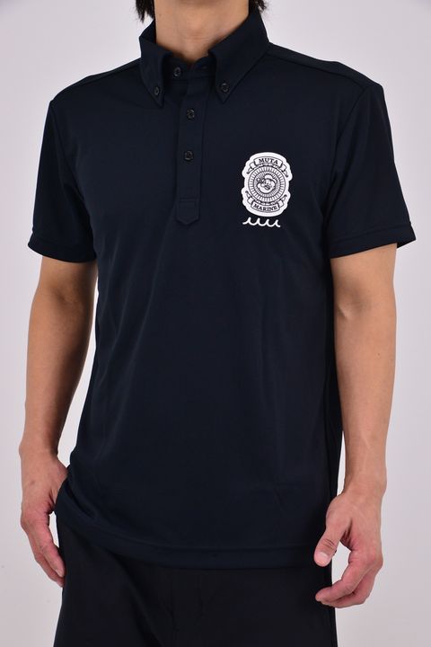 【26SS】 POLO SHIRT / POPEYE™︎コラボレーション エンブレムワッペン ポロシャツ (ブラック)