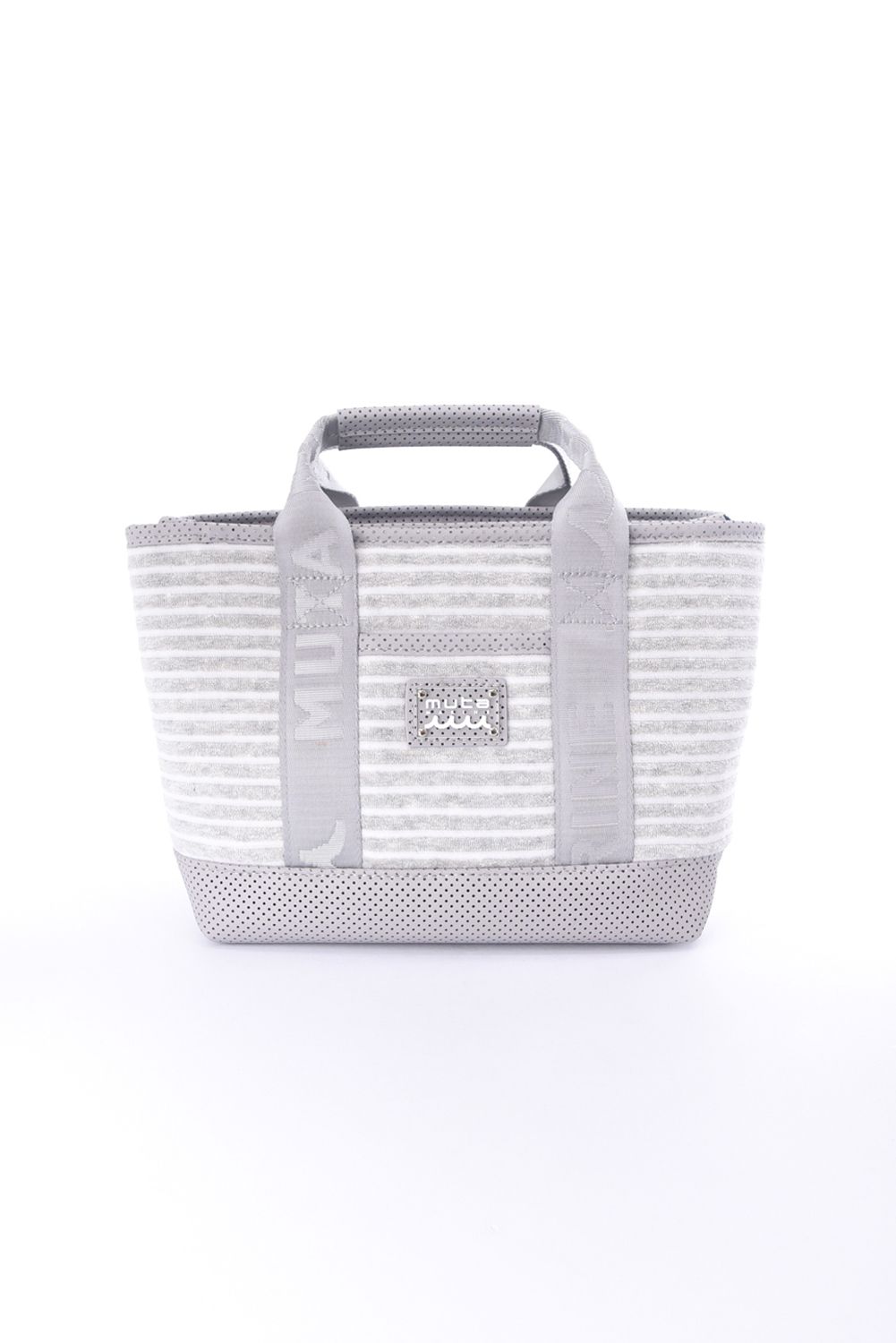 【26SS】 BORDER PILE PARTITION TOTE BAG / ボーダーパイル生地 パーテーショントートバッグ (グレー)
