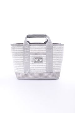 【26SS】 BORDER PILE PARTITION TOTE BAG / ボーダーパイル生地 パーテーショントートバッグ (グレー)