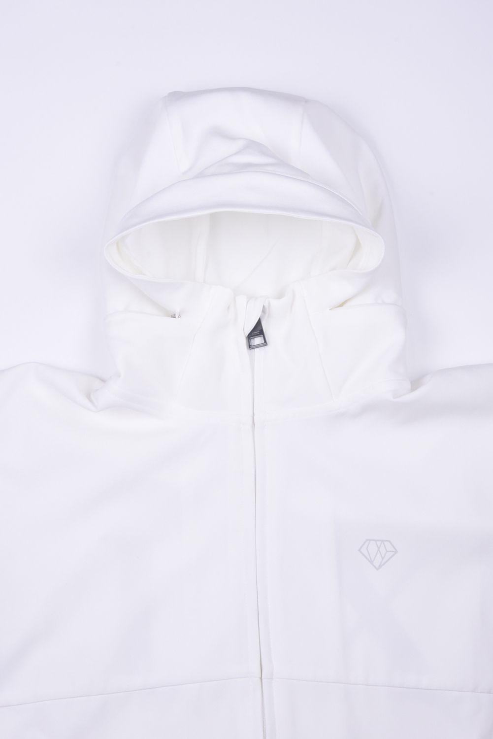 TRACK BLOUSON / ブランドロゴ ストレッチ スタンドジャケット (ホワイト)