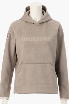 【レディース】WOMENS SUEDE HOODIE / ブランドロゴ スウェード パーカー (グレー)