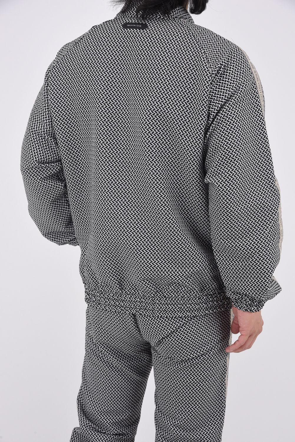 GARDA JERSEY JACKET / イントレチャートパターン ハイストレッチ ジャージーブルゾン (ブラック)