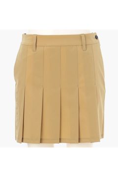 【26SS】【レディース】 WOMEN’S WR NYLON 3D LOGO PLEATED SKIRT / ナイロンストレッチ 3Dロゴ プリーツスカート (ベージュ)