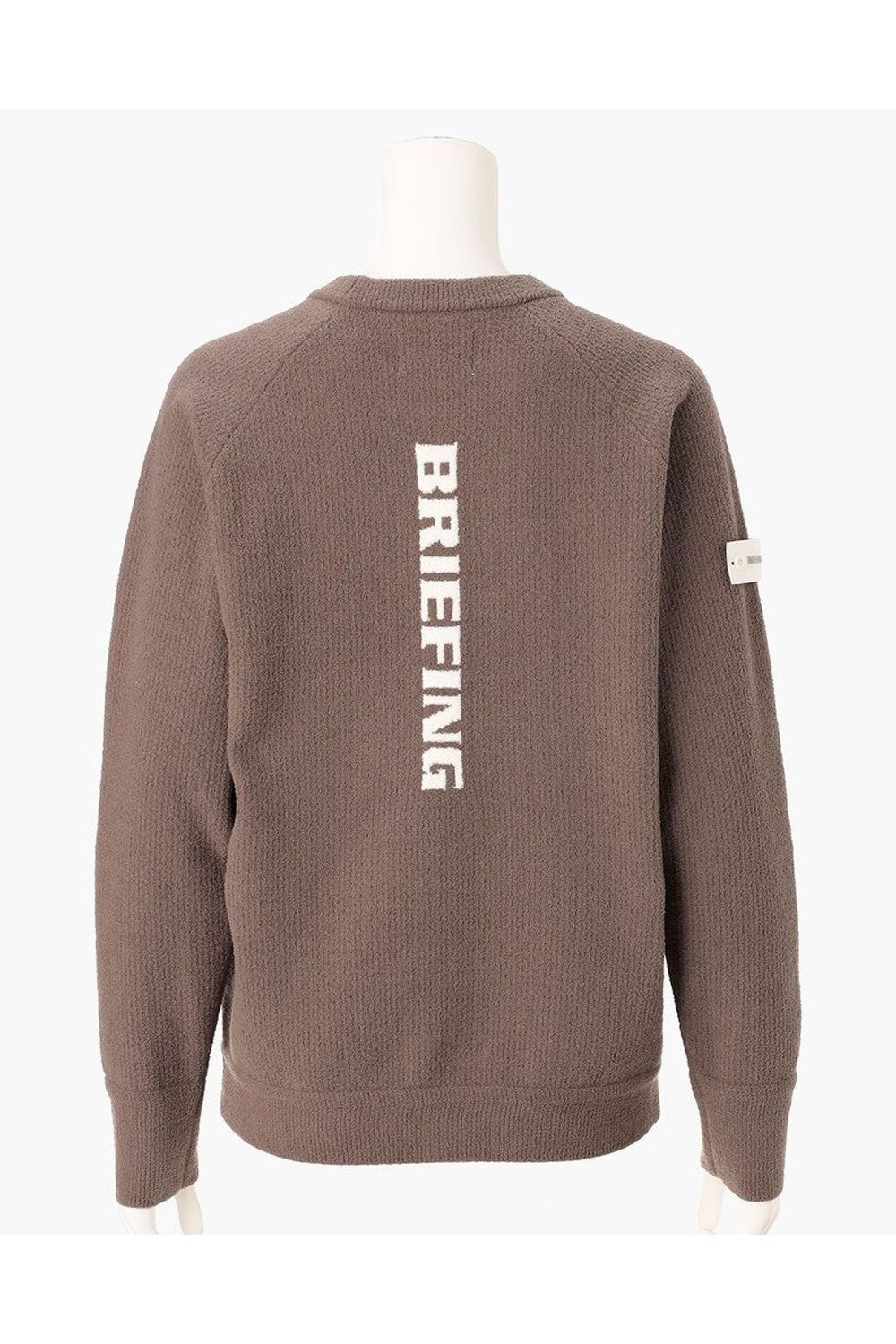 【26AW】【レディース】 WOMEN’S AIRY YARN KNIT CREWNECK / エアリーファブリック ブランドロゴ クルーネックニット (モカ)